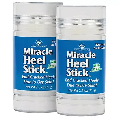 2-Pack Miracle Heel Stick With Pure UltraAloe Aloe Vera Gel | 2.5 Ounce Stick • $20.99