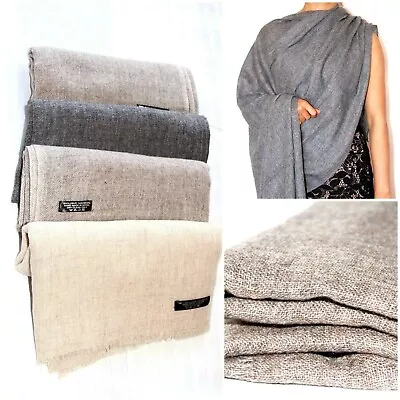 £24.99 • Buy Pure Pashmina Cashmere Shawl Scarf Men Ladies Stole Wrap Soft Handmade Nepal