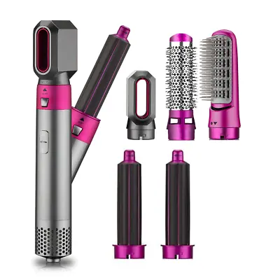 5 In 1 Electric Hair Dryer Blow Curler Set Detachable Styler Hot Air Comb Brush • £14.99