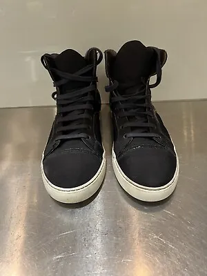 Lanvin Men's High Top Trainers In Black/Navy Size 43 • £65