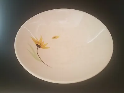 Vintage Canonsburg Pottery  Sky Line 8 7/8”  Bowl Handpainted Sunflower Yellow • $12