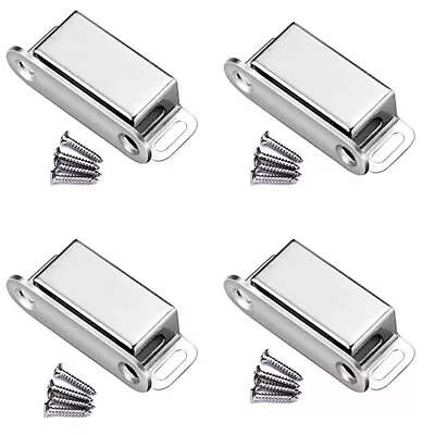 £4.59 • Buy 4x Heavy Duty Strong Magnetic Door Catch Magnet Cupboard Latch Lock Stainless