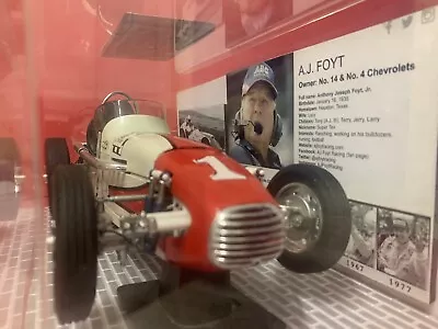 A.j. Foyt Gallery W/ Large 1/12 Scale Bowes Seal Fast Special 1962 Dirt Champ  • $308