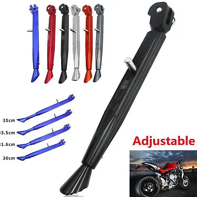 Motorcycle CNC Aluminum Alloy Kickstand Foot Side Support Kick Stand Adjustable • $23.29