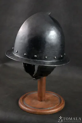 Medieval Knight Cabasset Infantry Steel Spanish Morion Helmet With Stand HTT51 • $102.57