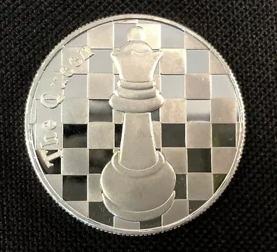 The Queen - 1 Troy Oz .999 Silver Round Chess Coin - 1 9/16" Dia. • $46