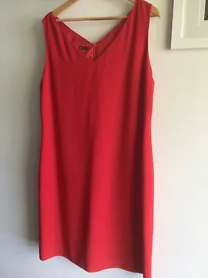 CARLA ZAMPATTI Sz 16 Red SHIFT Designer WORK Event DRESS • $159.99