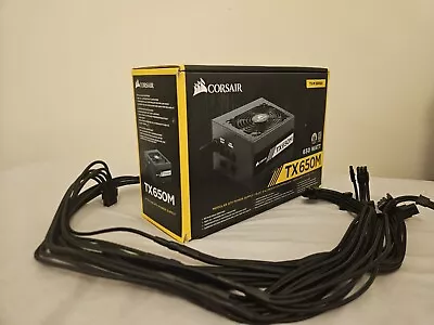 Corsair TX650M (Barely Used) Modular Power Supply 650W 80+ GOLD & Extra PCIe • £2.20