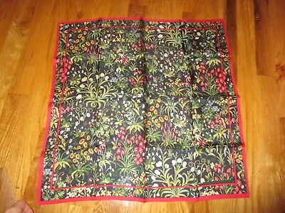 NIP Metropolitan Museum Of Art Millefleurs Black Floral 100% Silk Scarf 21  • $44.99