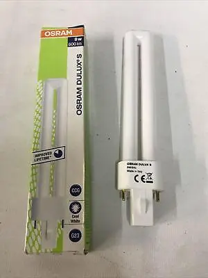 Osram 2 Pin 9W 840 600LM G23 CCG 4000K Cool White CFL Compact Fluorescent Bulb • $8.95