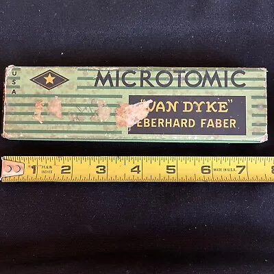 VTG 1940s Microtomic Graphite Drawing Pencils Eberhard Faber  Van Dyke  BOX ONLY • $5