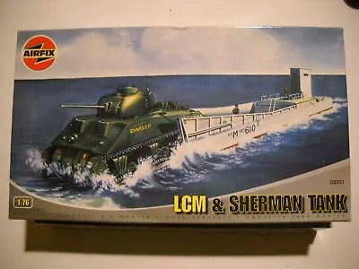 Airfix  LCM Landing Craft And Sherman Tank Kits  1:76 Scale NIB • $29.95