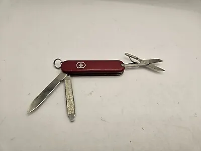 Victorinix Switzerland Pocket Knife Rostfrei Used Condition With Tweezers Red 3 • $19.75