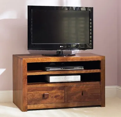 £282.14 • Buy Dakota Solid Mango Medium Tv Unit With Drawers/shelves - Solid Indian Wood New