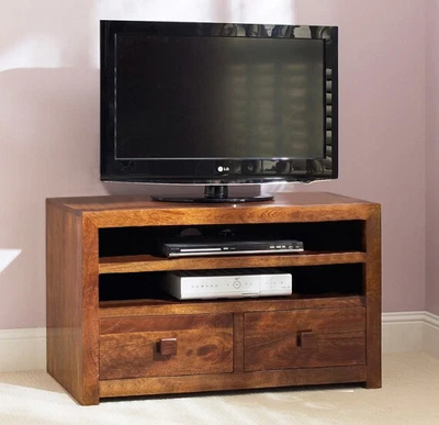 £282.14 • Buy Dakota Solid Mango Medium Tv Unit With Drawers/shelves - Solid Indian Wood New