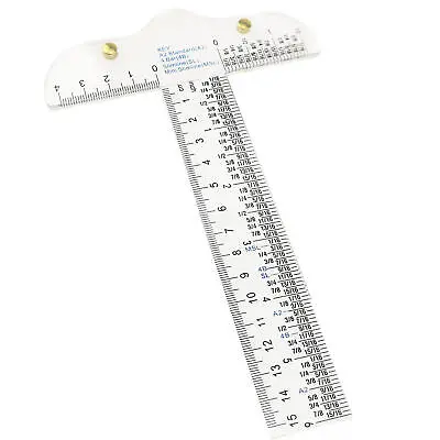 T Square Ruler Acrylic Clear Ruler For Drawing T-Ruler For Drafting And General • $10