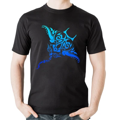 $13.99 • Buy Hawaiian Tribal Stingray Polynesian Tattoo Style Vacation T-Shirt For Men