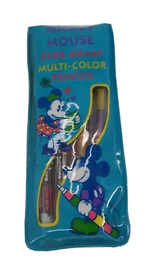 Vintage Mickey Mouse Pencils Eversharp Multi Colored Set Of 4 Disney Minnie  • $13.32