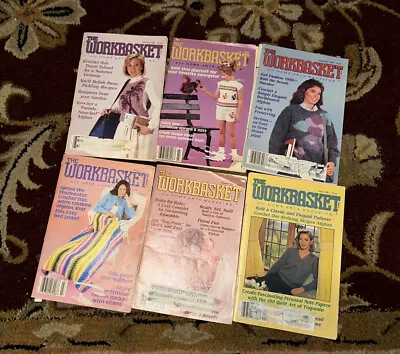 Lot Of 6 Vintage 1980's  Workbasket Home Arts Crafts Needlework Magazines • $21.60