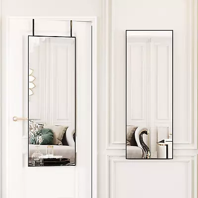 Over The Door Mirror Full Length With Hooks For Bedroom Living Room Closet • $72.99