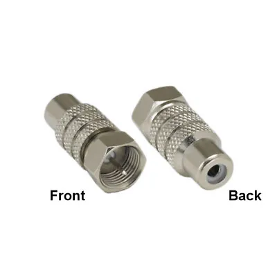 Kentek F-Type Male To RCA Female Adapter Connector Coax Coaxial RG59 RG6 Video • $6.61