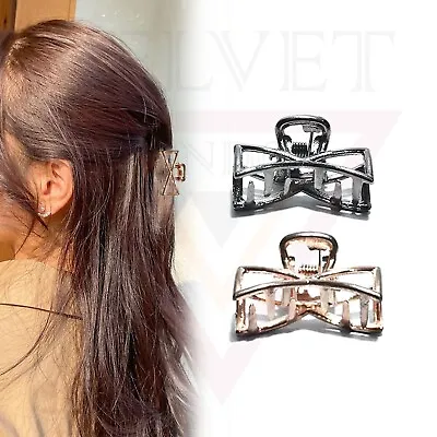 2x Metal Hair Claw Bow Hair Clips Hairpins Jaw Hair Clamp Women Hair Accessories • £3.99