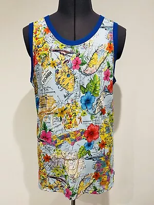 £29.99 • Buy Franklin Marshall Alumni Men’s T-Shirt Vest Map Print Large New