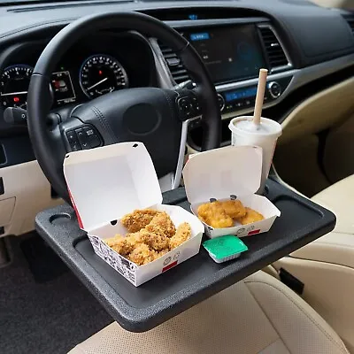 IPad Notebook Food Table Fits Steering Wheel Plastic Tray Use On Camry Rav4 Etc • $34.50