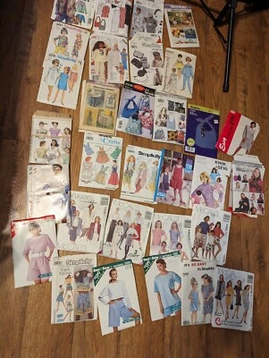 $19.23 • Buy Vintage Lot Of 30 Womens Children’s Sewing Patterns Simplicity McCalls Etc