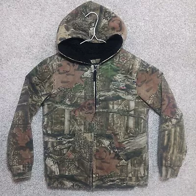 Mossy Oak Camo Jacket Womens 16 S Sherpa Fleece Hunting Hooded Break Up Infinity • $22.49