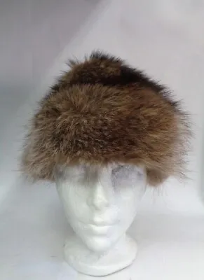 Excellent Natural Raccoon Fur Hat Cap Men Man Size All • $36.72