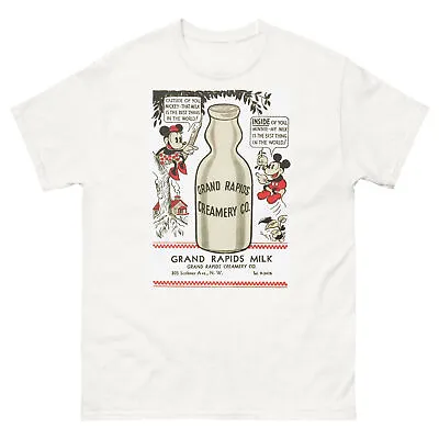 Vintage Grand Rapids Creamery Mickey Advertisement Unisex T-Shirt Mouse • $24.94