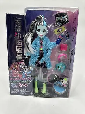 Monster High Creepover Party Frankie Stein Doll & Pet Watzie With Accessories • $20