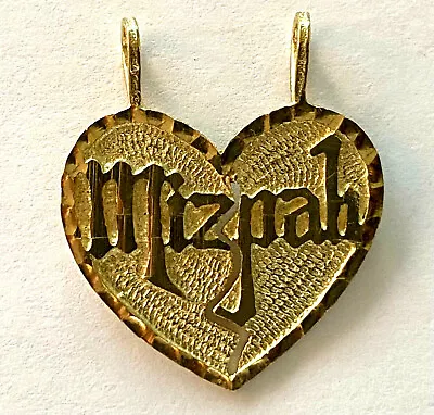 New Mizpah 14K Solid Yellow Gold Heart Shape Charm Pendant  • $179.99