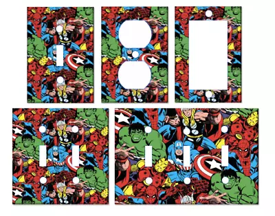 AVENGERS COMIC BOOK - Marvel DC Light Switch Covers Outlet Decora Home Decor • $7.99