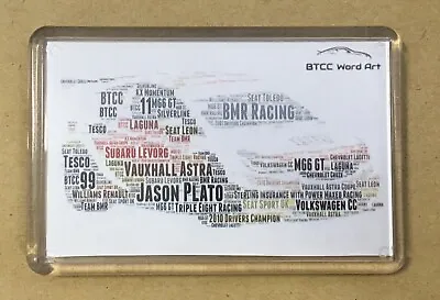 Jason Plato BTCC Vauxhall Subaru VW MG Chevrolet Word Art ~ Fridge Magnet • £3.50