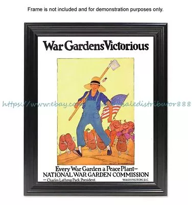 1919--War-Gardens-Victorious Ww1 Propaganda War Poster 8x10  Print Home Decor • $7.13