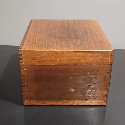 Vtg Artist Peters Wood Products Box File DOVETAIL JOINTS 1968 9 X 10 X 6.5  • $48