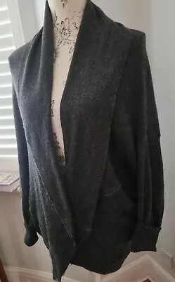 Rosie For Autograph Marks & Spencer Shrug Cocoon Style Cardigan Grey 8% Cashmere • £0.99