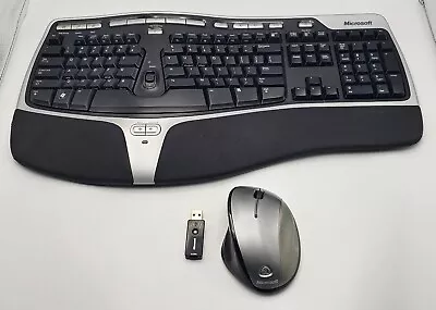 Microsoft Natural Wireless Ergonomic Keyboard 7000 W/ Laser Mouse 6000 & Dongle • $125