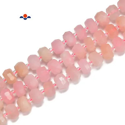 Pink Morganite Faceted Rondelle Beads Size 7-8mm 9-10mm 10-11mm 15.5  Strand • $24.49