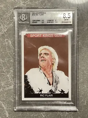 2023 Sports Kings Gum Mini Ric Flair Wrestling #141 Nature Boy Wwe WWF BGS 8.5 • $32.38