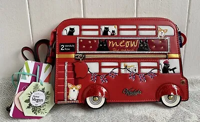Vendula London Cats & Corgi’s Red London Bus Pouch Crossbody Bag • £79.99