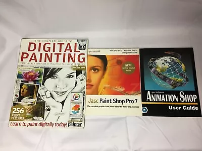 3x Digital Painting Animation Books Complete Guide Paint Shop Pro 7 Shop • £13.20