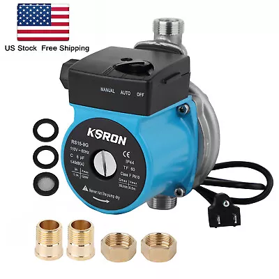 $55.99 • Buy NPT 3/4'' Stainless Steel Automatic Booster Pump 110V Hot Water Circulation Pump