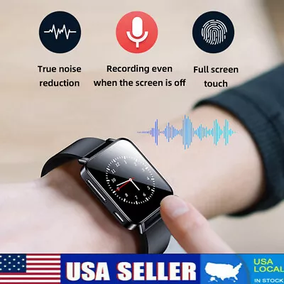 Wristband Voice Activated 32GB Digital Audio Voice Recorder Watch Mp3 Player US • $38.99