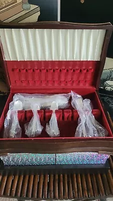 Vintage Oneida TWILIGHT COMMUNITY Silverplate Silverware Set! 65 Pieces And Box • $140