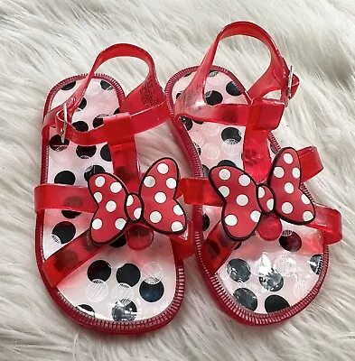 Disney Red Minnie Mouse Sandals For Girls - Size 10 • $8