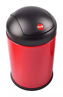 Hailo Cosmetic Bin With Swing Top Red 4L Rubbish Bin Waste Basket • £12.91