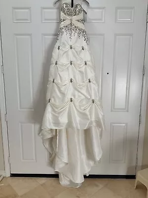 NWT Mori Lee Blu Collection Wedding Dress Sz 10 Ivory And Silver • $175